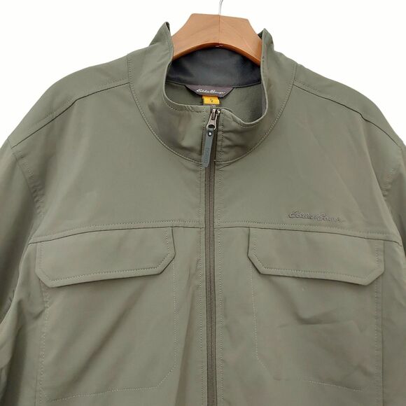 Eddie Bauer Travex Jacket Mens 2XL Green Softshell Full Zip Hiking Outdoor - Picture 2 of 13